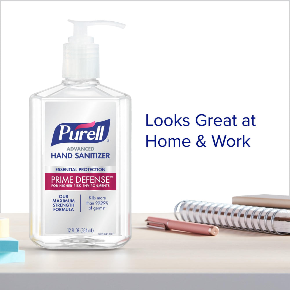 High-traffic area with Purell Prime Defense ensuring quick germ-killing support.