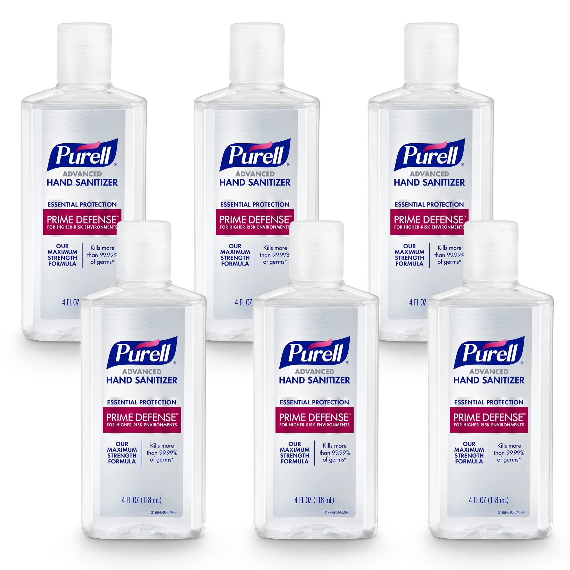 Purell Prime Defense bottle front view for on-the-go germ protection