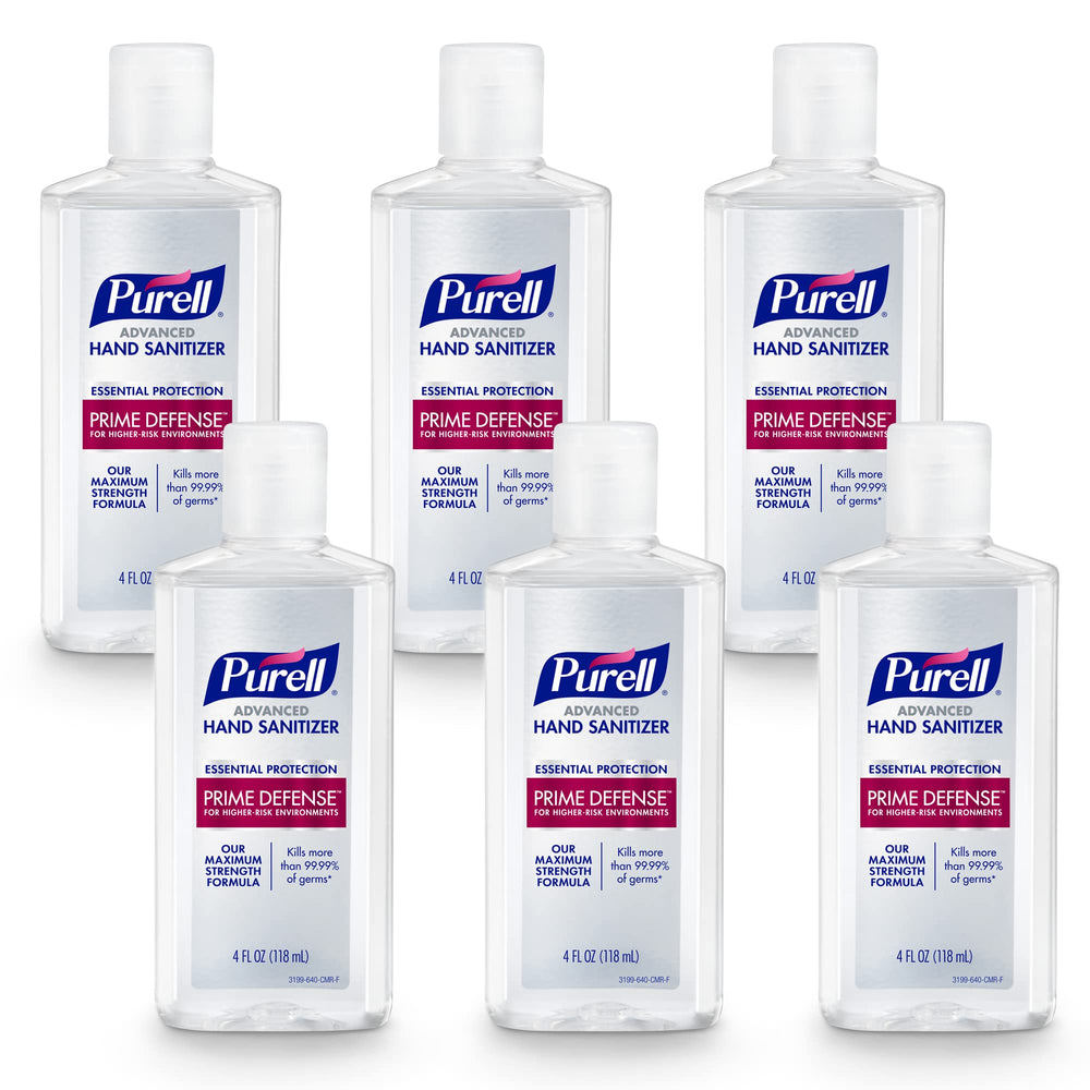 Purell Prime Defense bottle front view for on-the-go germ protection