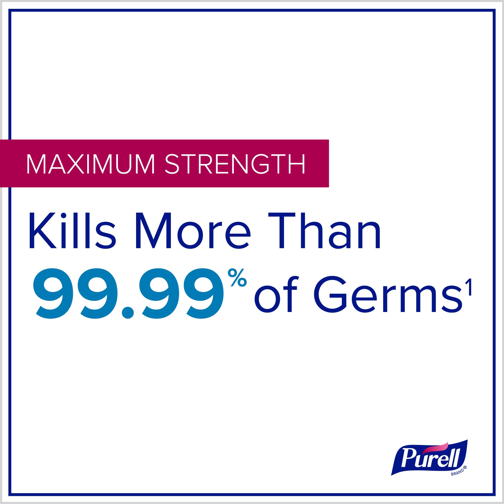 Pump-action shot of Purell Prime Defense showing fast sanitizing at point of contact.