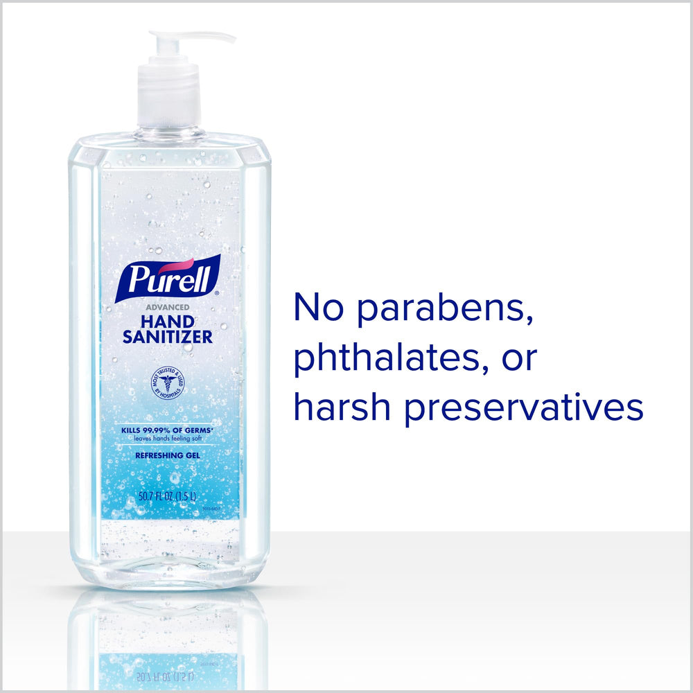 Purell refreshing gel texture shown on the hand