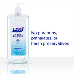 Purell refreshing gel texture shown on the hand