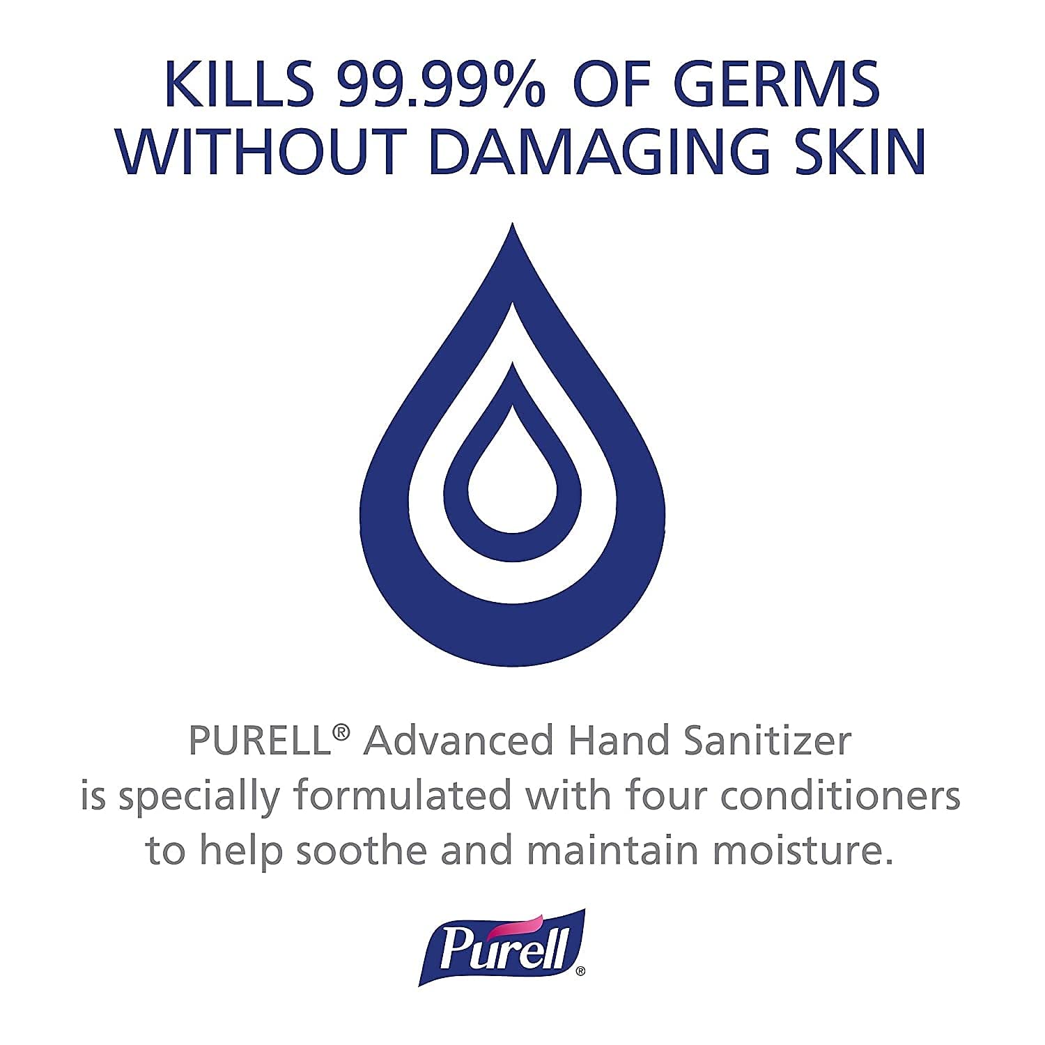Purell soft skin after use visual suggests gentle formula for skin comfort.