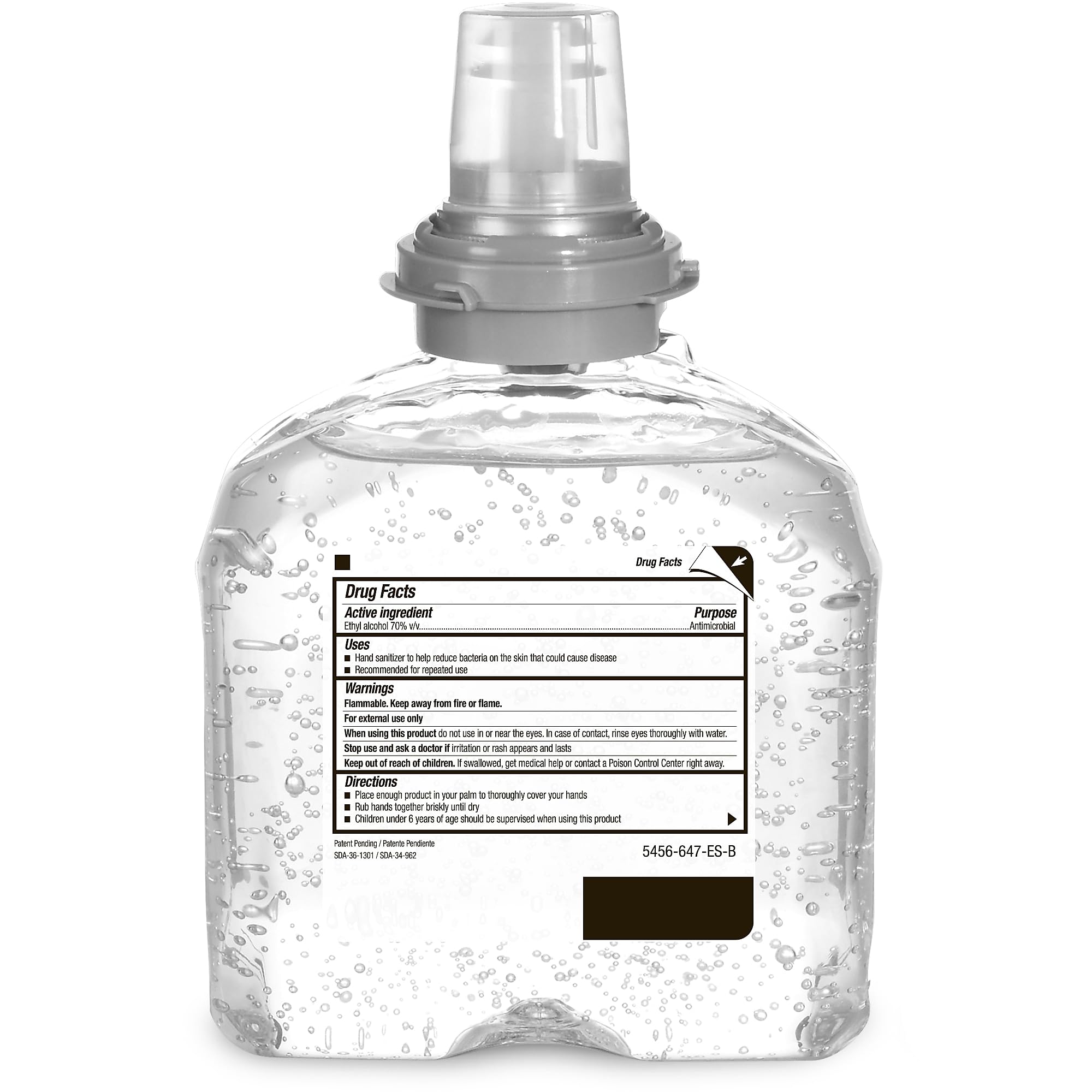 Purell TFX dispenser compatible refill shown for quick, hygienic restocking.