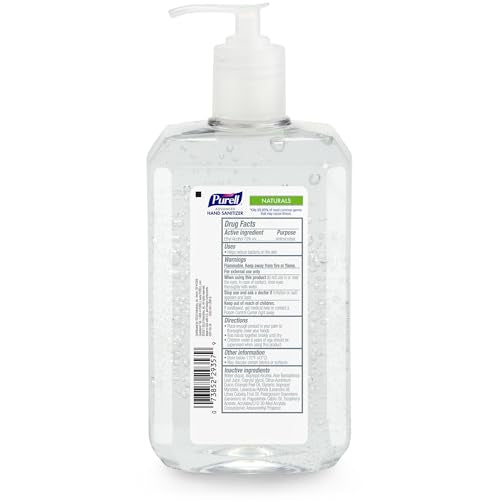 Purell travel-size 2oz aluminum bottles, empty and ready for on-the-go sanitizing.