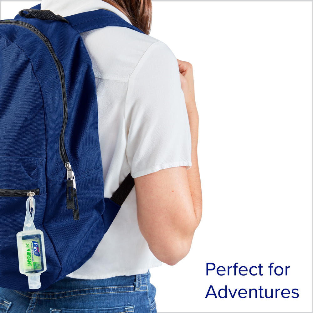 Purell eight-bottle variety pack showcasing multiple fragrances and on-the-go usage.