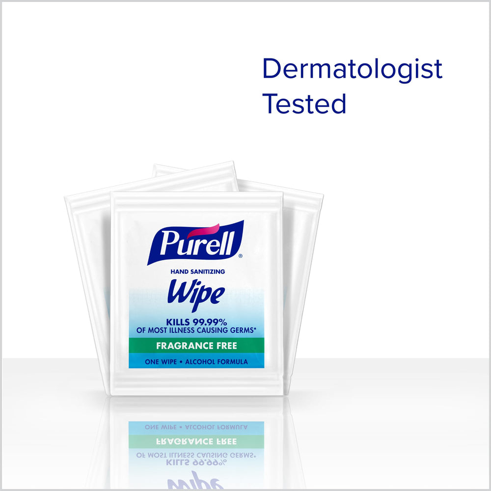Purell wipes after meals on surfaces to clean hands after contact.
