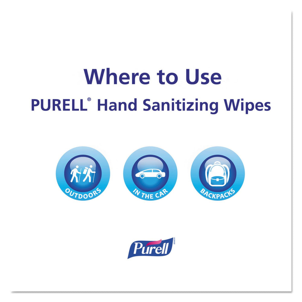 Purell wipes kill 99.99% of common germs with 62% alcohol.