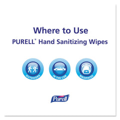 Purell wipes kill 99.99% of common germs with 62% alcohol.