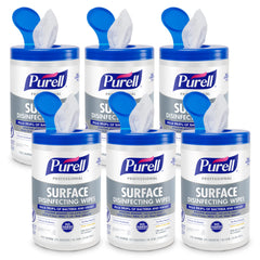 Label on Purell professional wipes showing citrus scent and efficacy
