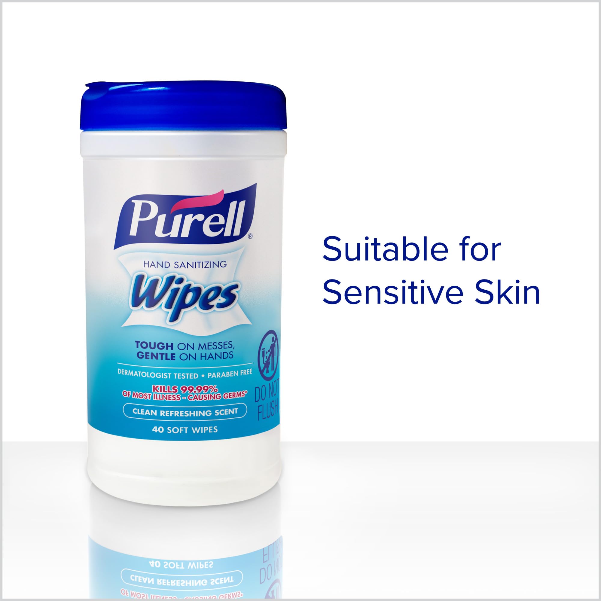 Purell wipes surface texture emphasizing softness and skin-friendly use