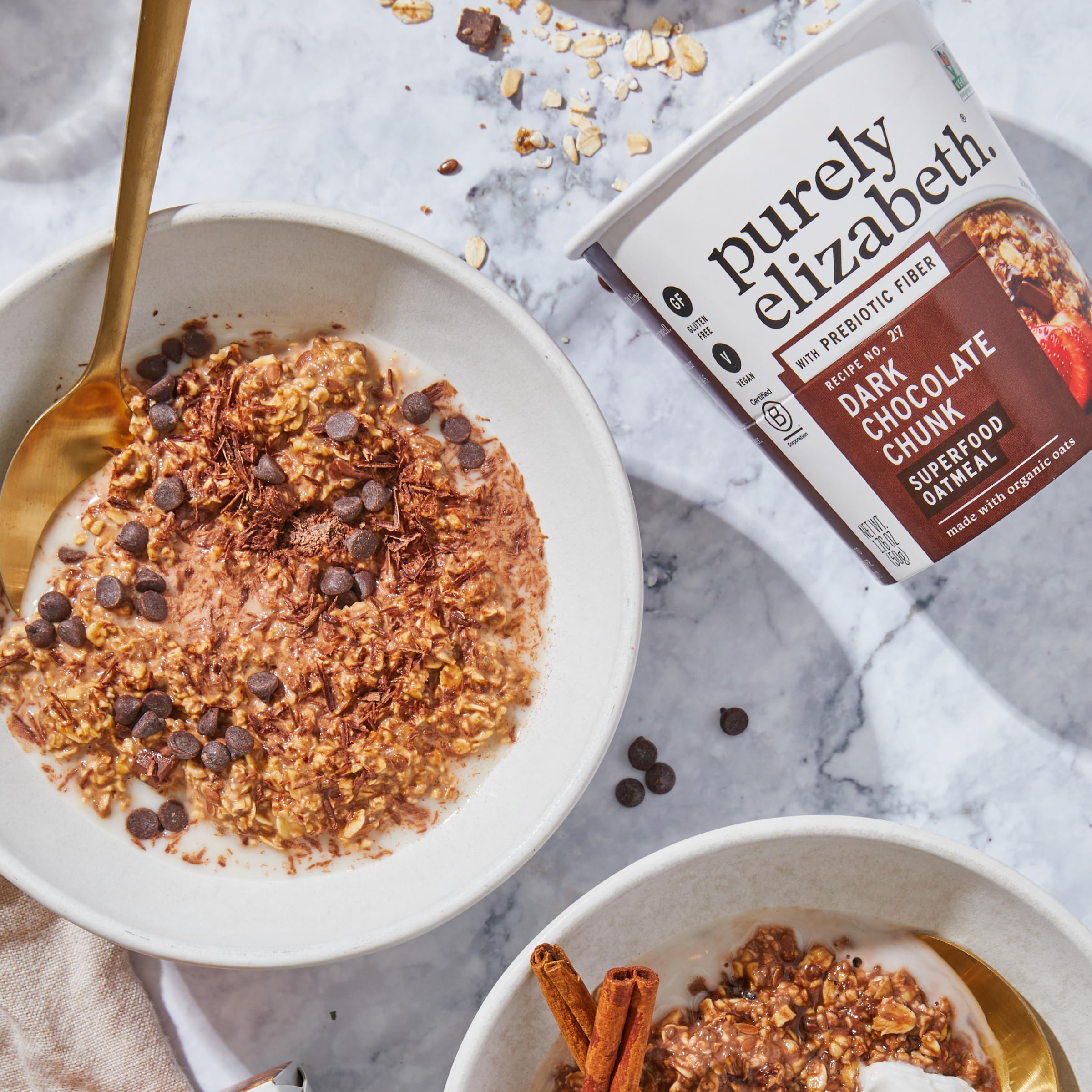 Purely Elizabeth mixed-berry prebiotic cup, fruity texture with gentle digestion support.