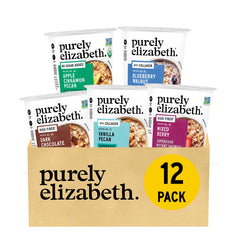 Purely Elizabeth best-sellers variety pack packshot, quick gluten-free breakfasts.