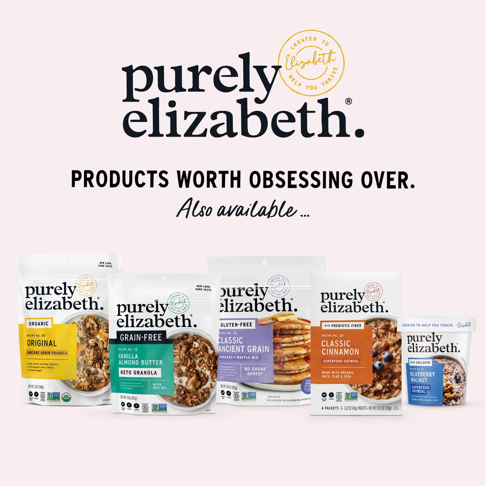 Amaranth, quinoa flakes and chia seeds add texture in Purely Elizabeth granola