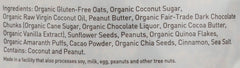 Purely Elizabeth chocolate chunks close-up in creamy peanut butter