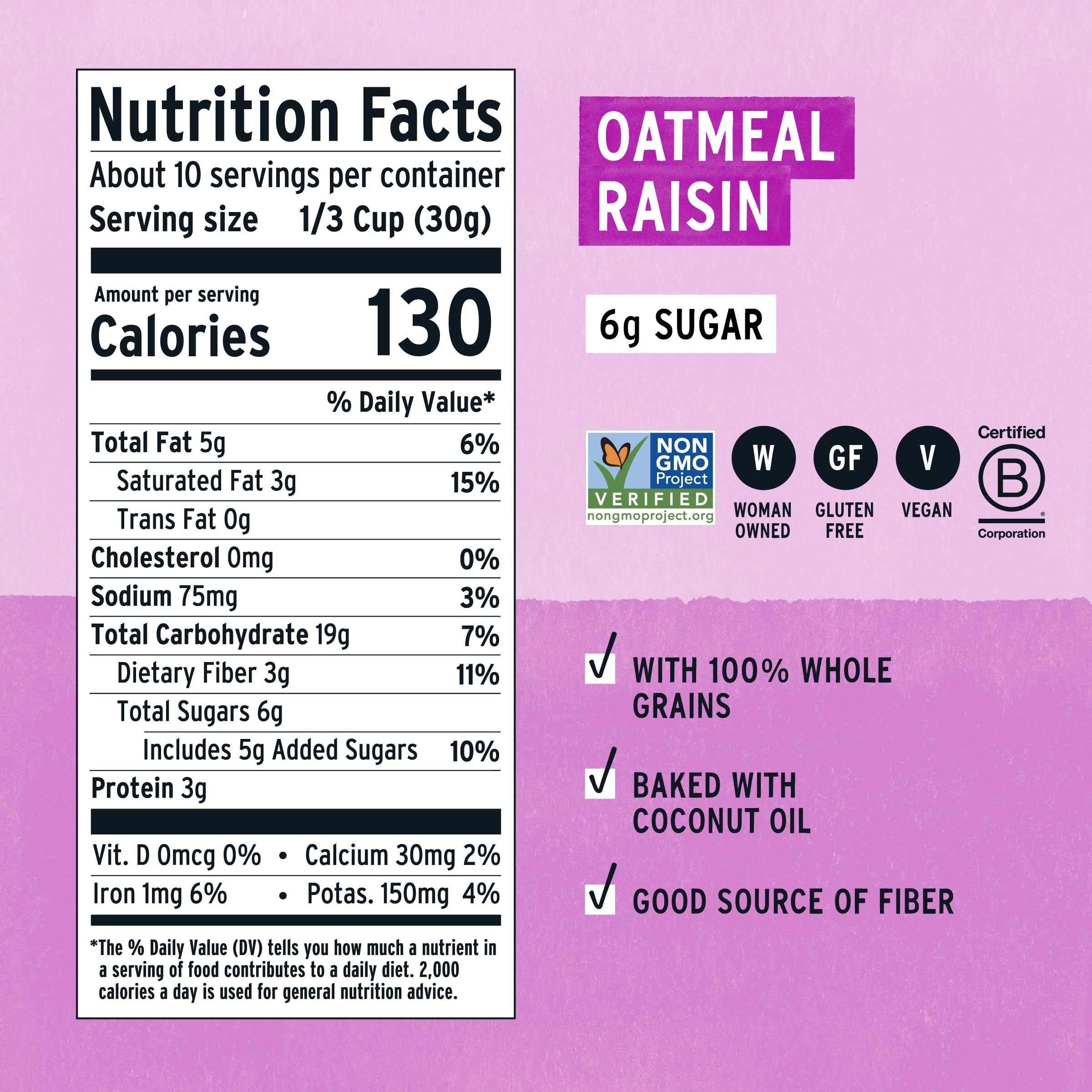 Purely Elizabeth cookie granola clusters serve for a snackable energy boost.