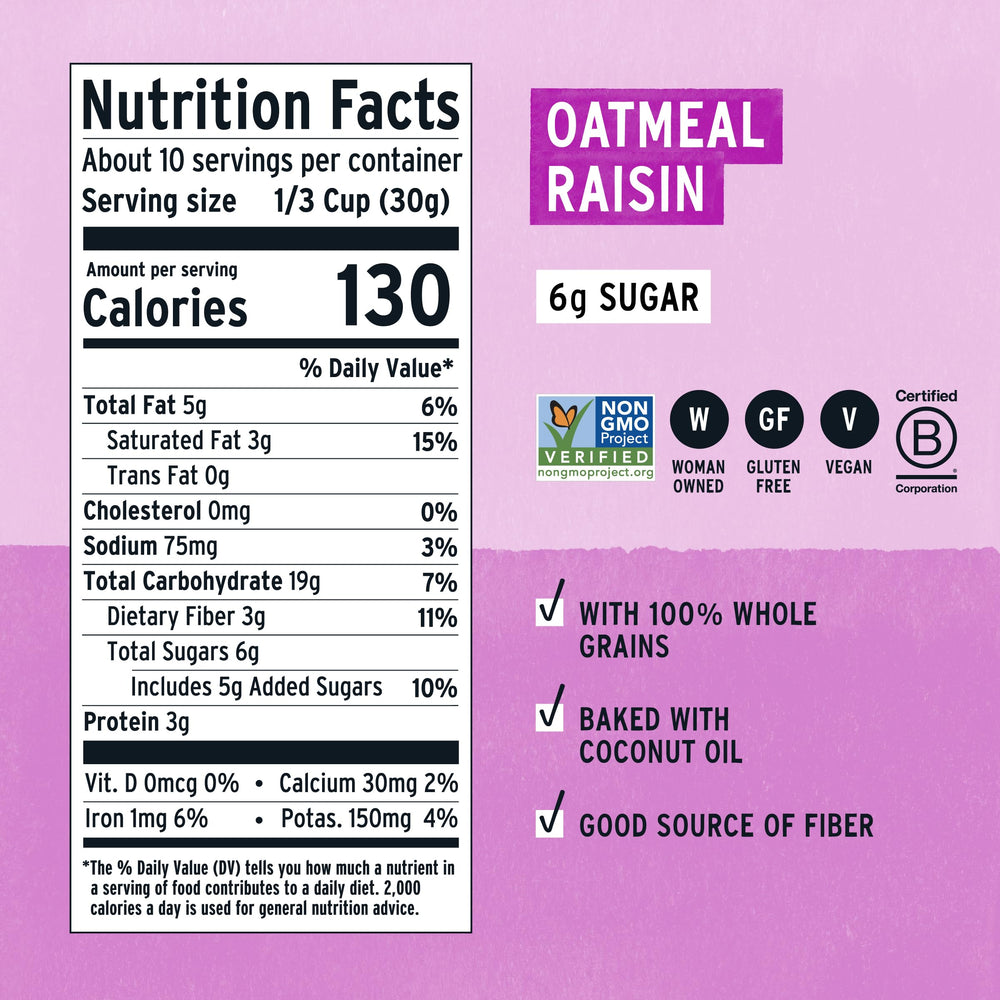 Purely Elizabeth cookie granola clusters serve for a snackable energy boost.