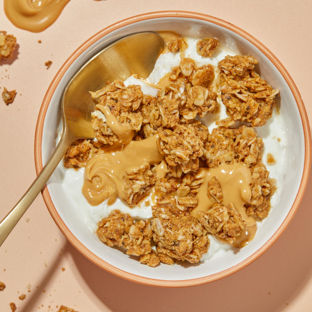 Purely Elizabeth Cookie Granola Peanut Butter invites you to savor a cookie-inspired crunch.