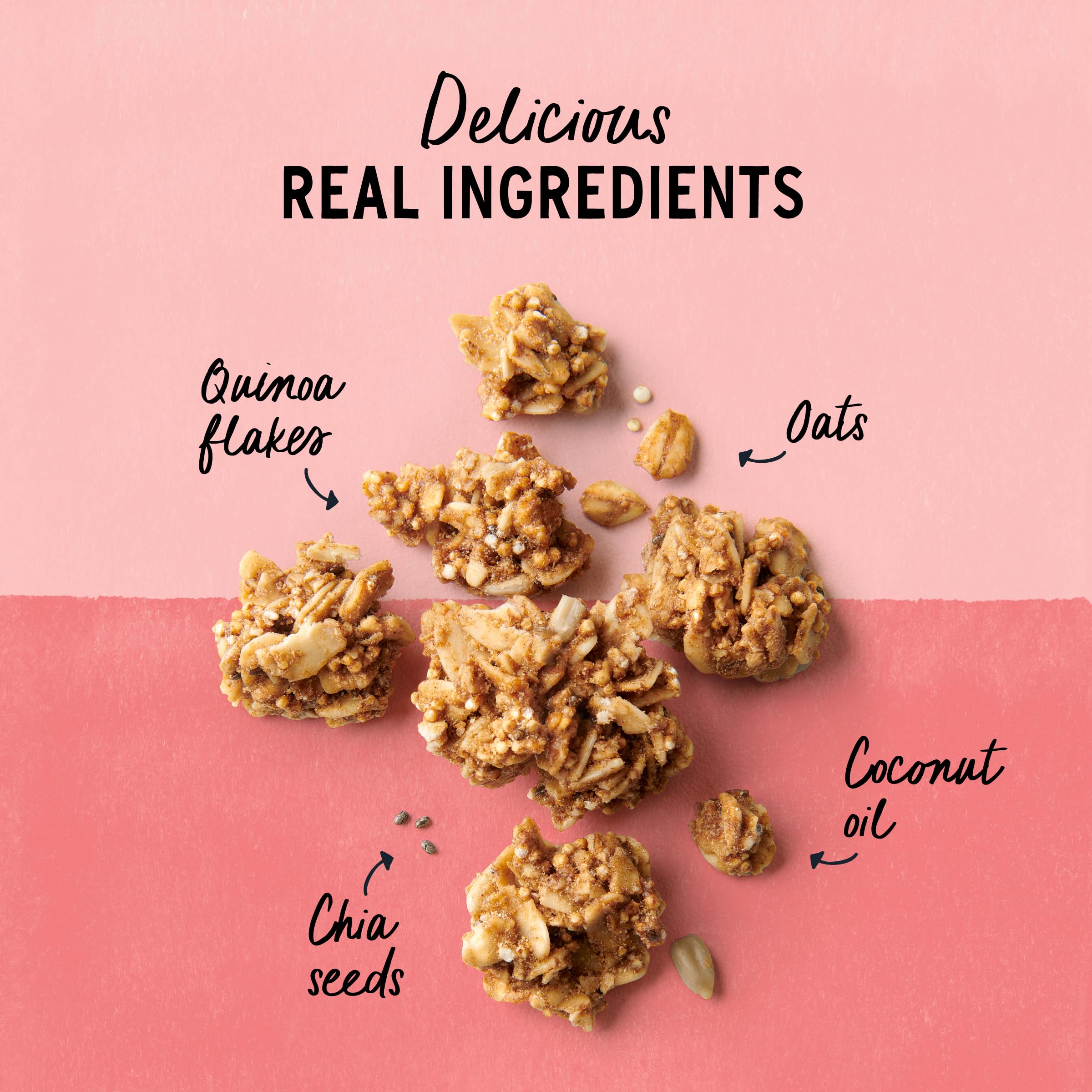 Ingredient shot showing quinoa flakes and chia seeds.