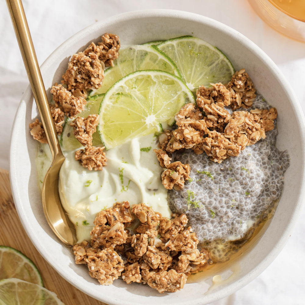 Purely Elizabeth granola snack straight from bag for convenient snacking