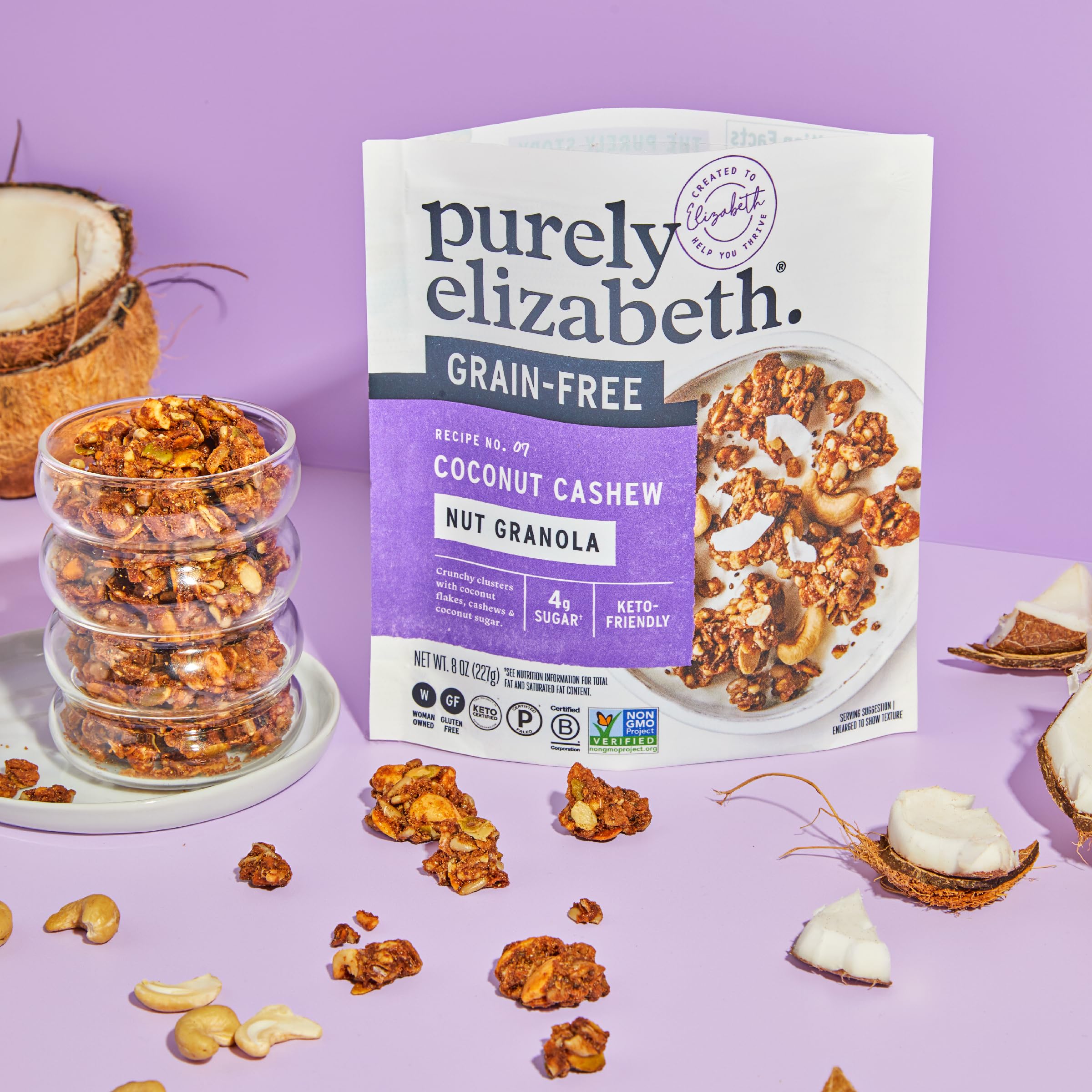 Keto-friendly granola snack option from Purely Elizabeth.