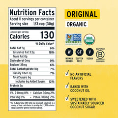 Purely Elizabeth Ancient Grain Granola ingredients close-up reveals organic grains and seeds.
