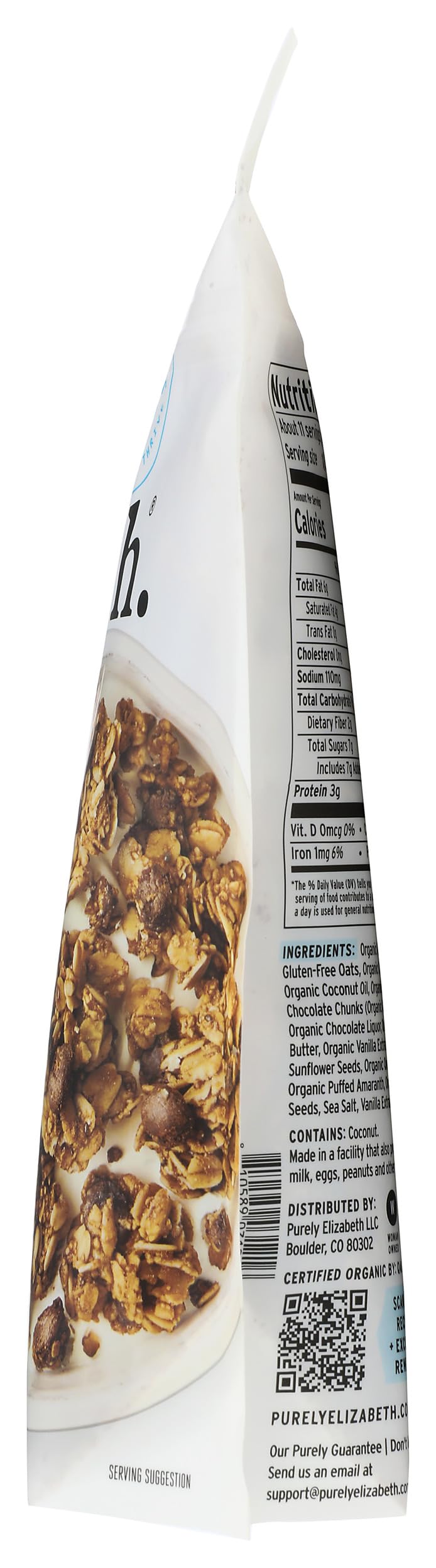 Purely Elizabeth Vanilla Chocolate Chip granola as convenient on-the-go snack
