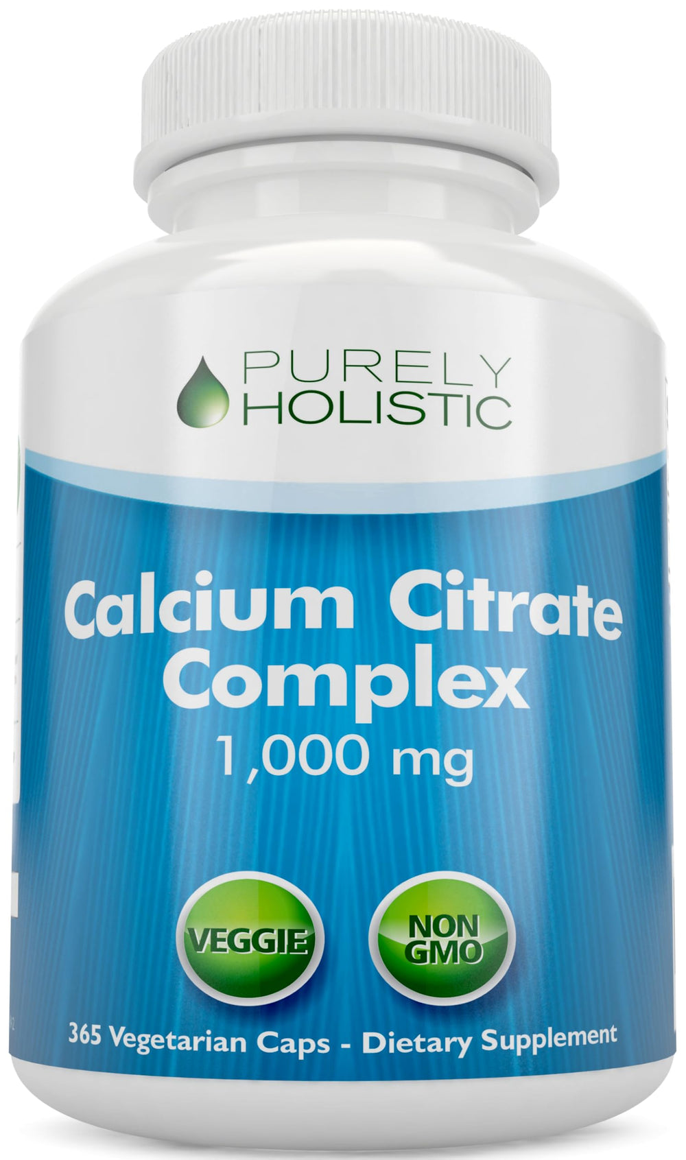 Purely Holistic Calcium Citrate 1000mg bottle offers easy daily calcium support.