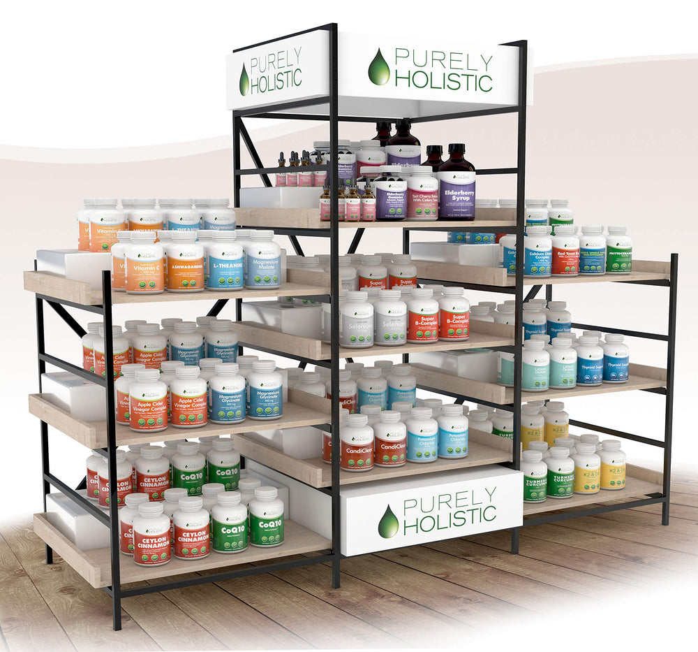 Purely Holistic daily-use scene with bottle and water showcasing practical use.