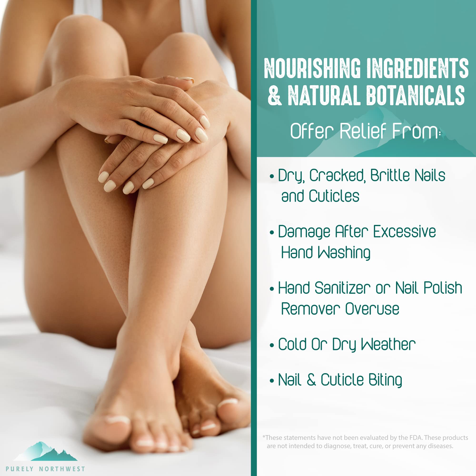 1 oz bottle from Purely Northwest for convenient nail care