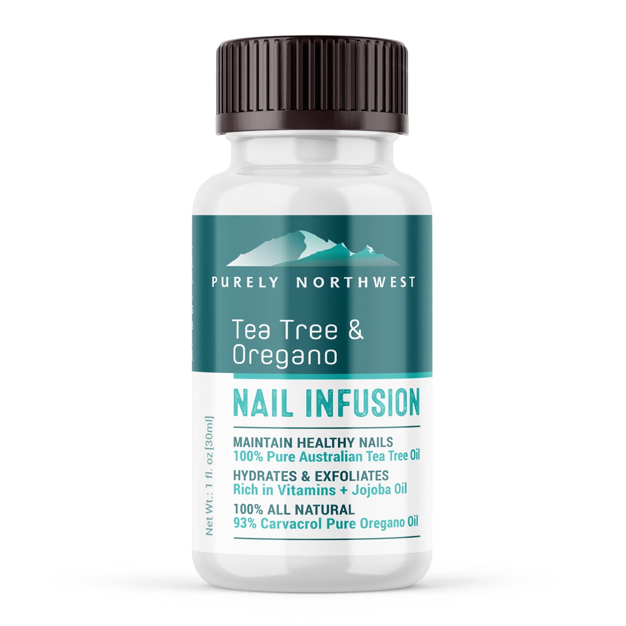 Purely Northwest toenail fungus solution bottle for targeted nail care with potential improvement