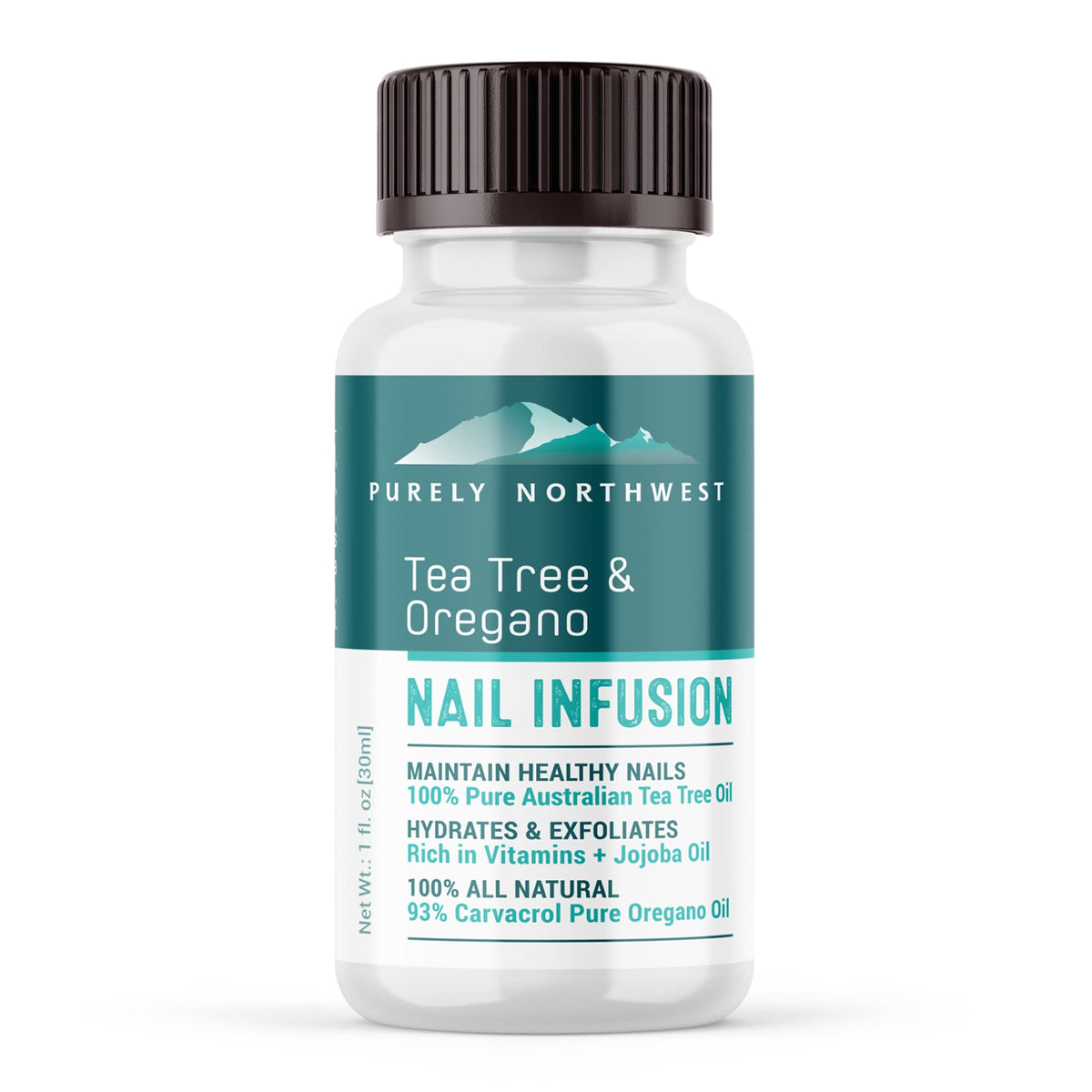 Purely Northwest toenail fungus solution bottle for targeted nail care with potential improvement