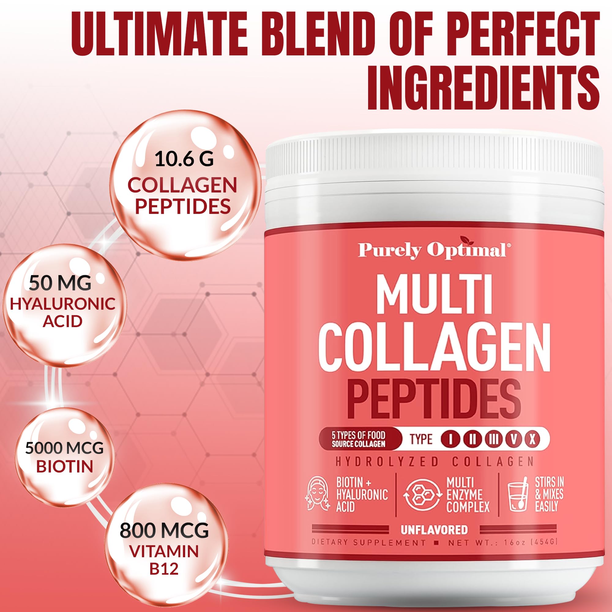 Collagen peptides added to coffee for a smooth morning boost