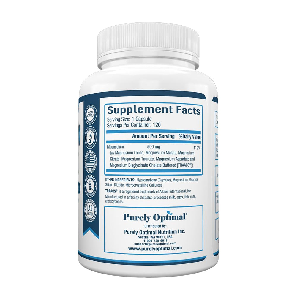 Purely Optimal capsules beside glass imply heart-friendly daily wellness.