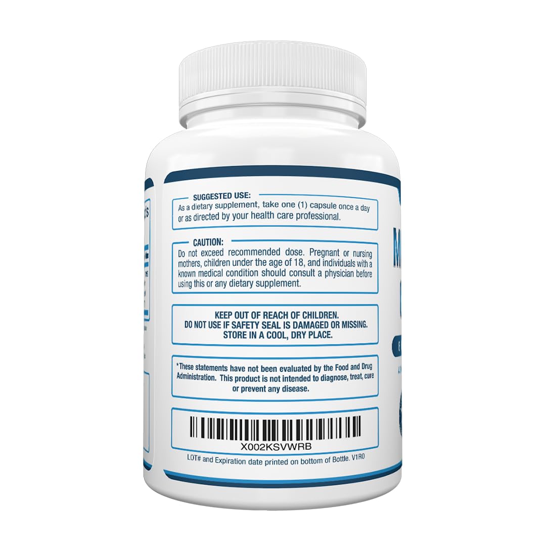Purely Optimal magnesium complex on kitchen counter indicating muscle comfort.