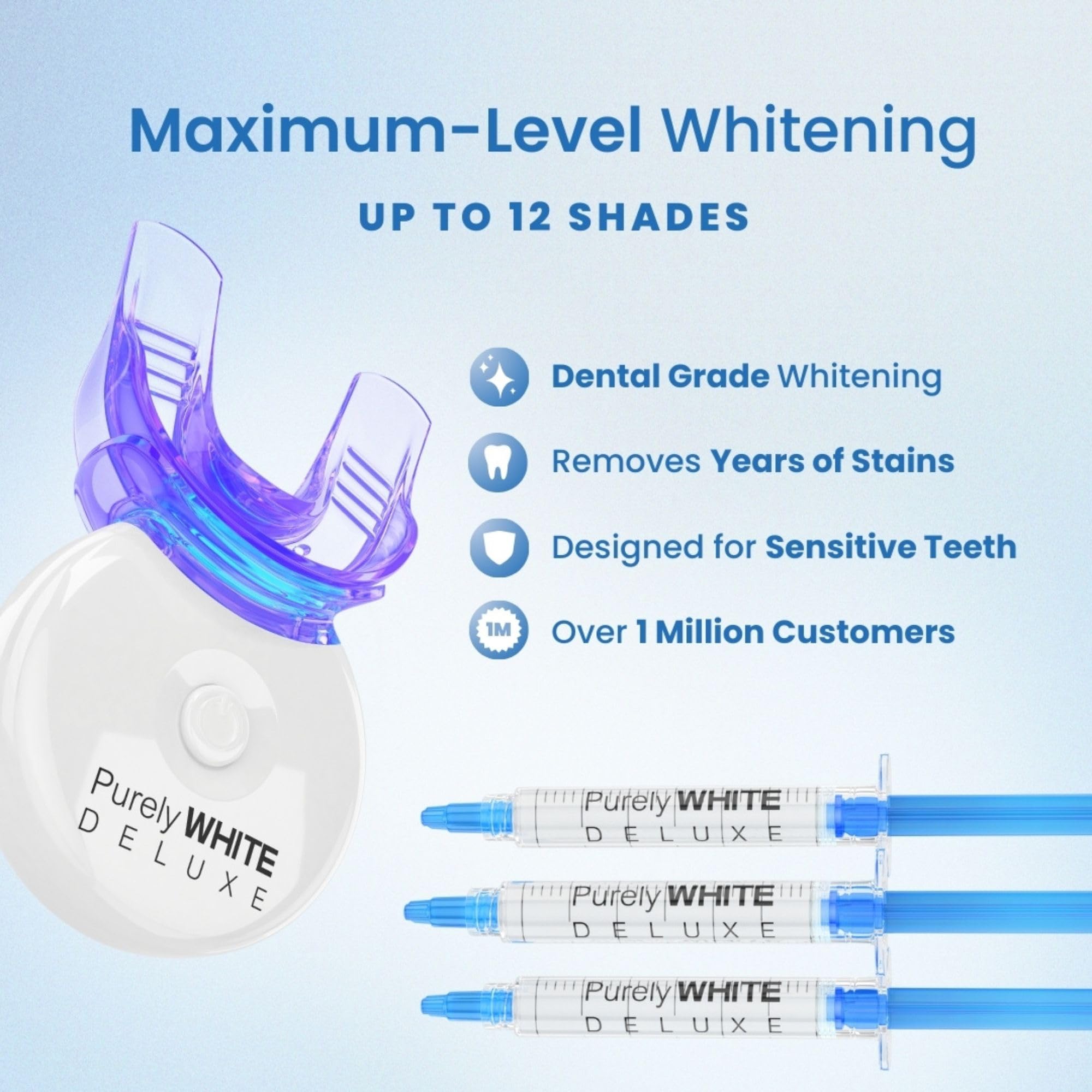 PurelyWHITE DELUXE compact packaging for easy storage and travel