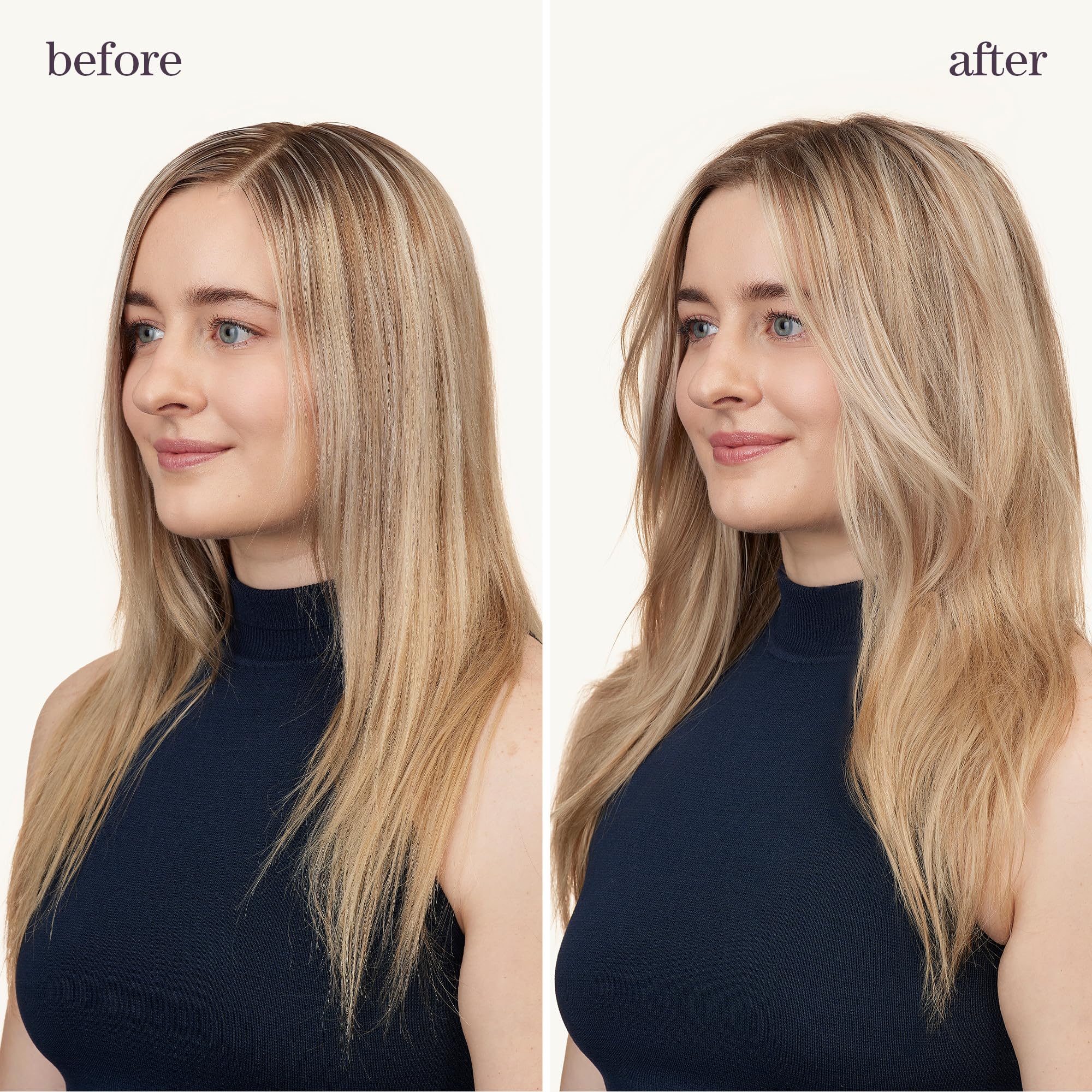Pureology Lock It Down hairspray shine finish on styled hair for defined looks.