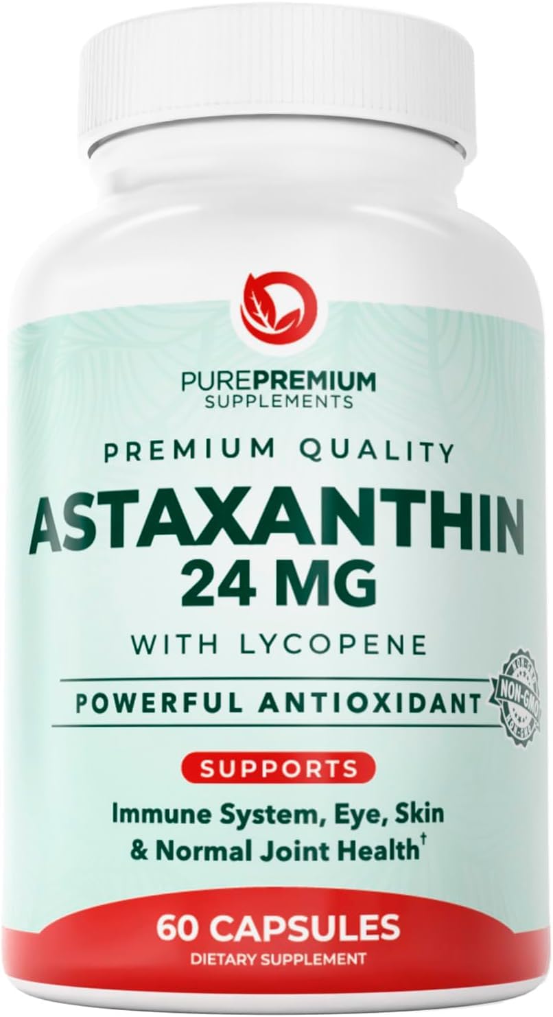 PurePremium Astaxanthin-Lycopene softgels offer potent antioxidant support.