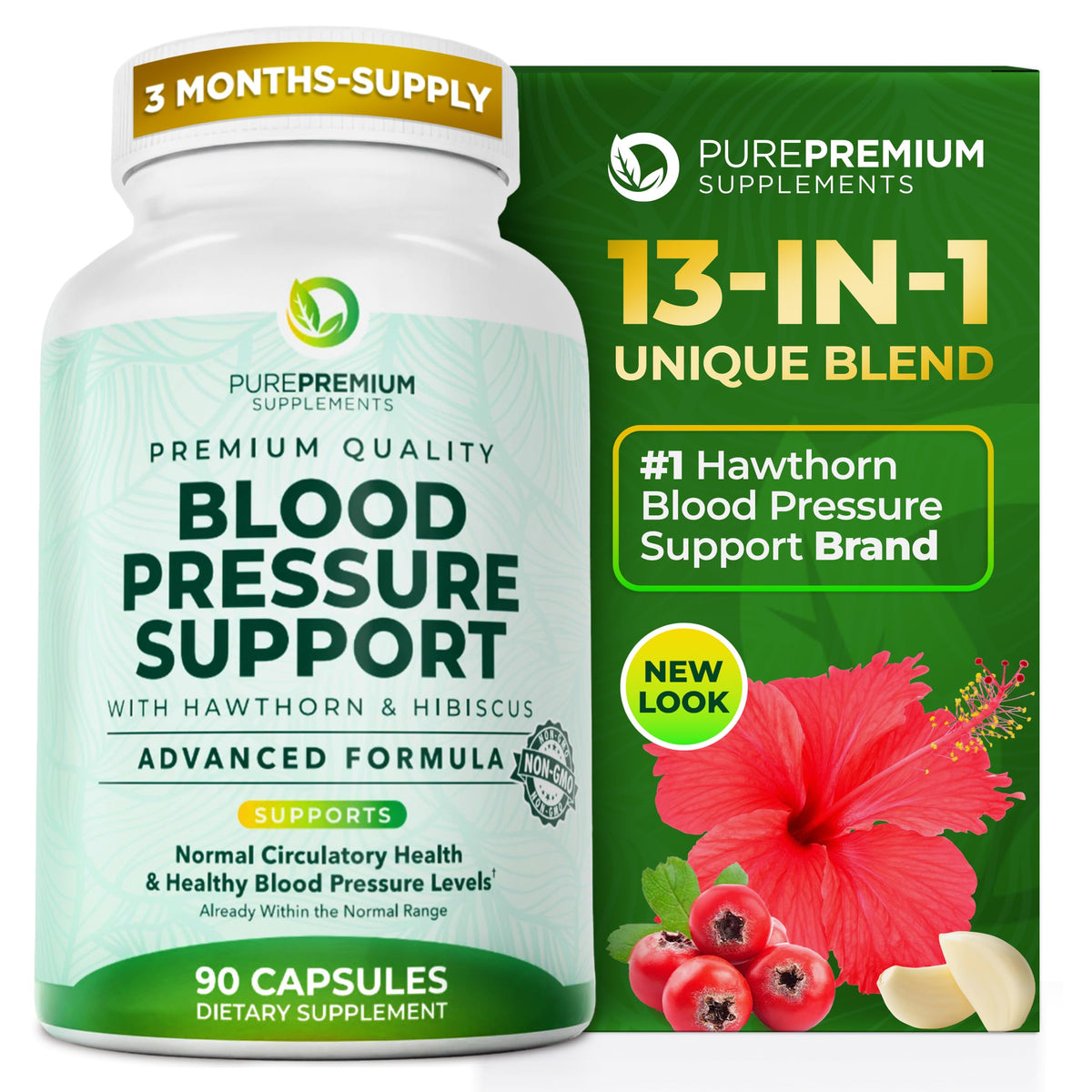 PurePremium Blood Pressure bottle front for daily cardiovascular support.