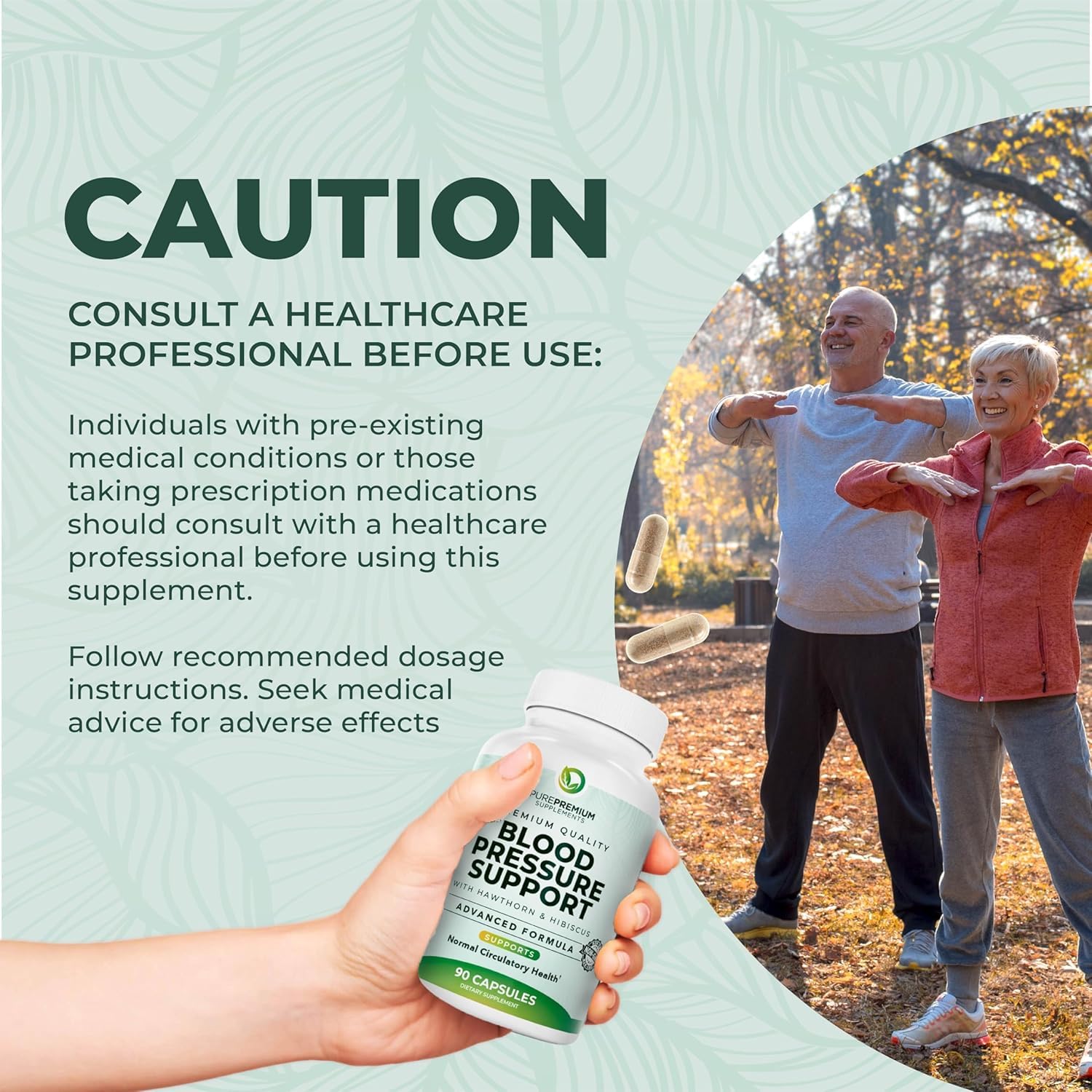 PurePremium Blood Pressure nitric-oxide support close-up highlight efficiency.