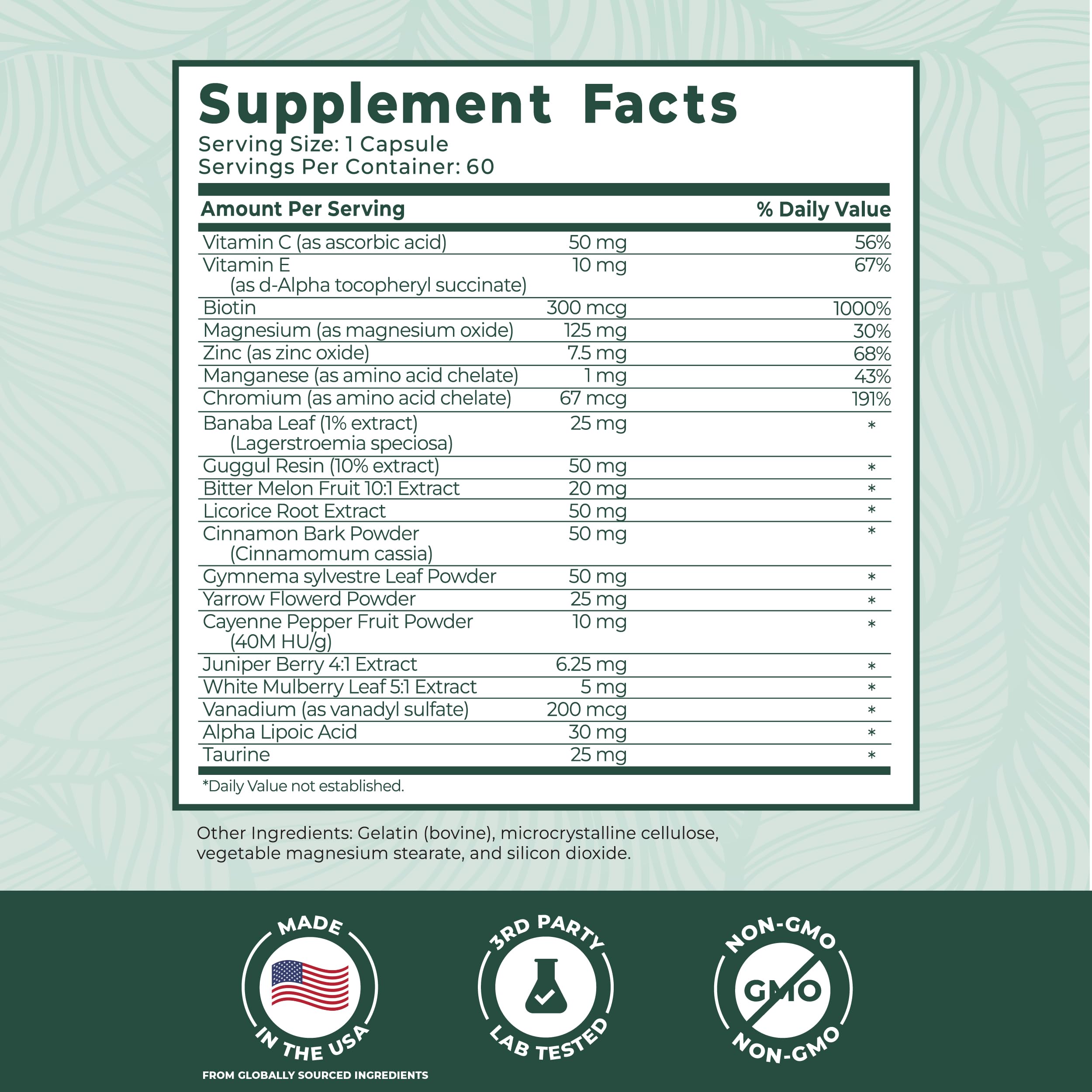 PurePremium chromium ingredient close-up highlighting mineral support for metabolism.