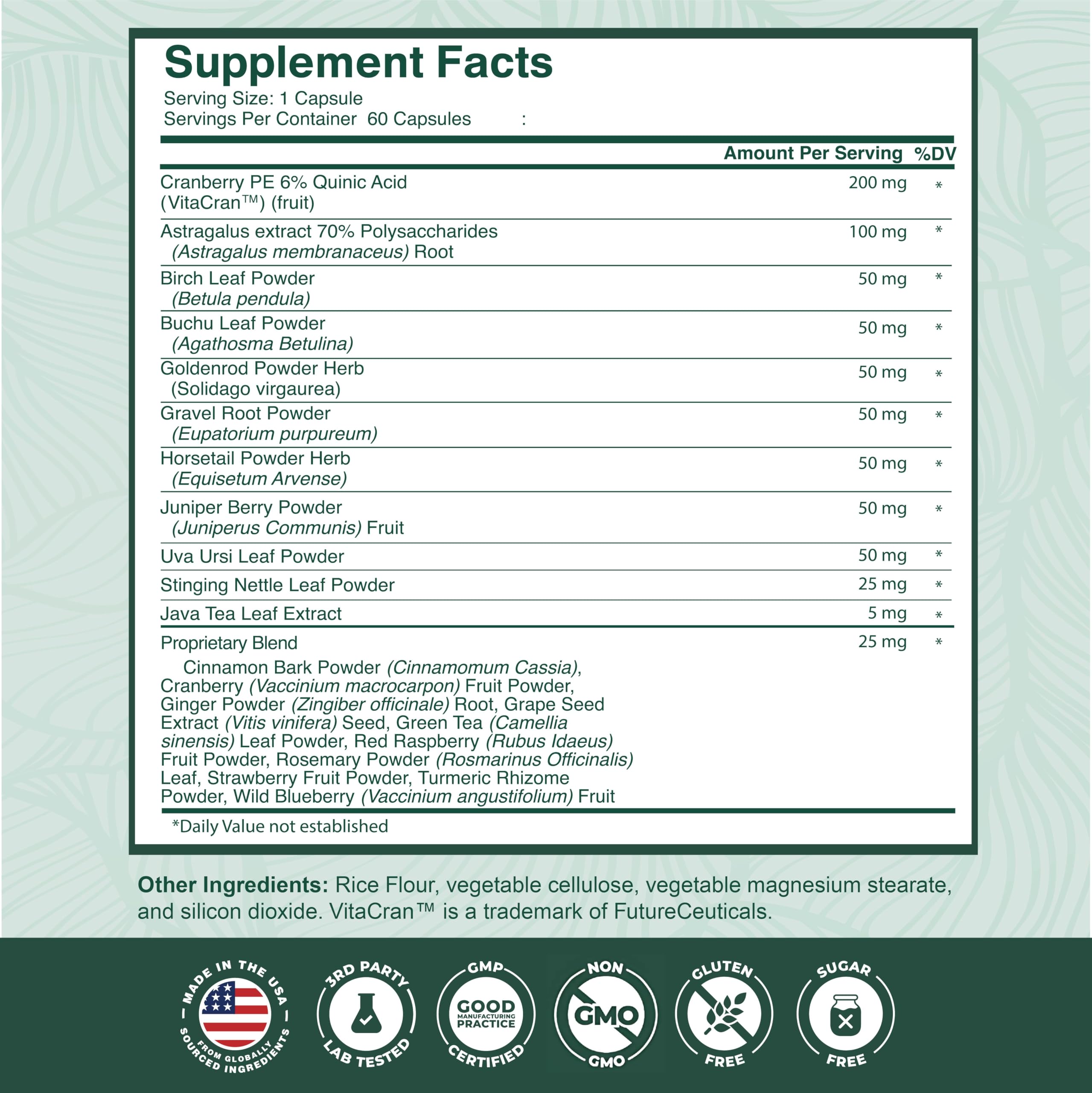 PurePremium Cranberry Powder ingredients scene emphasizes natural components