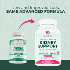 PurePremium Kidney Support label highlights purity and ingredient blend