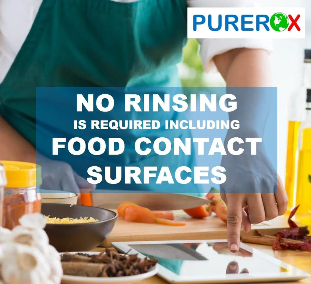 PUREROX disinfectant used on countertops and high-touch areas