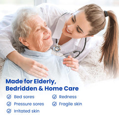 PURESKIN Bed Sore Cream being spread on skin demonstrates smooth, non-greasy application