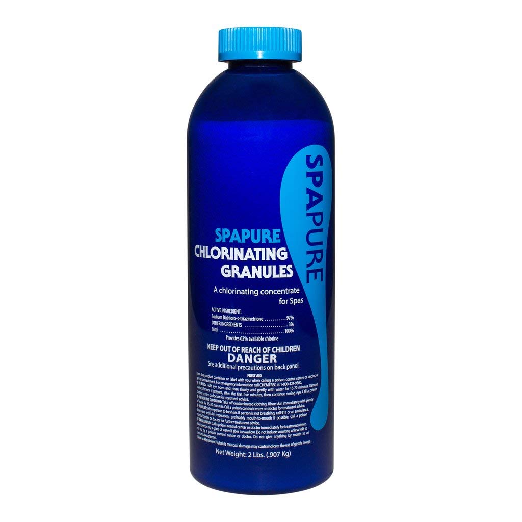 PureSpa SpaPure chlorinating granules for pool sanitation and easy maintenance.