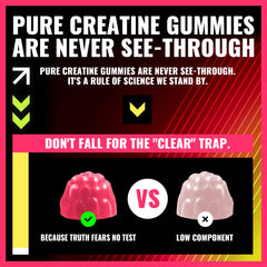 PURESTVITS Creatine Gummy vegan and gelatin-free badge on packaging