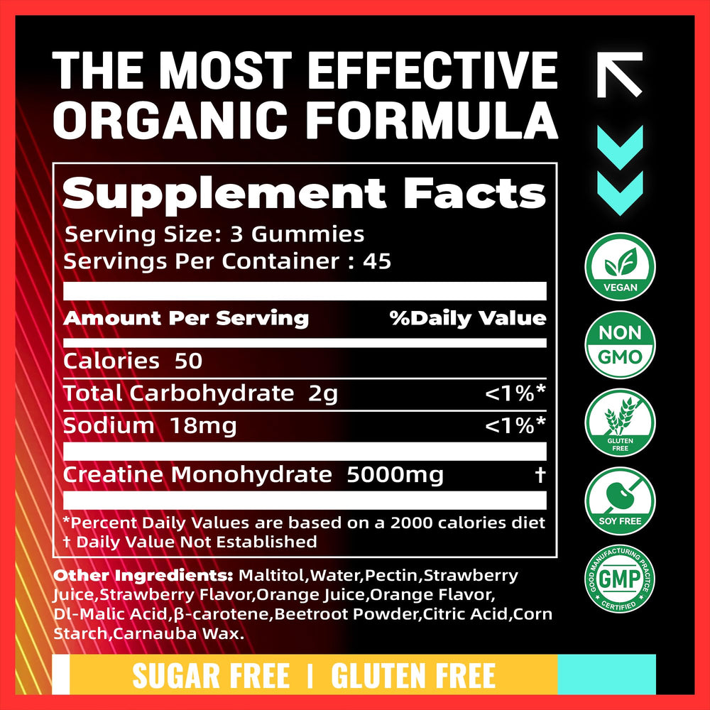 Strawberry-orange PURESTVITS flavor gummies with electrolyte vibes