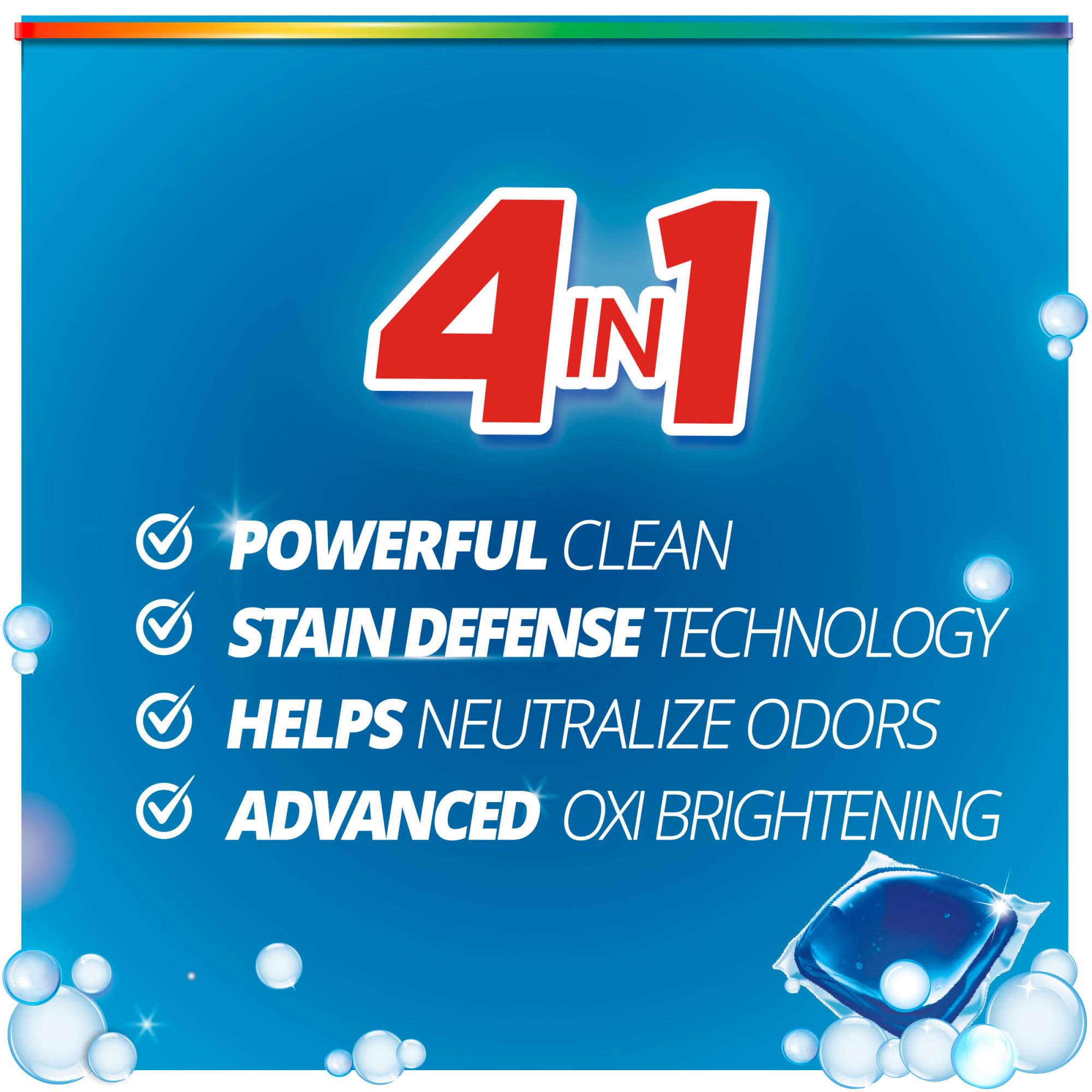 Purex Advanced Oxi Pacs dissolving in wash delivering thorough stain removal