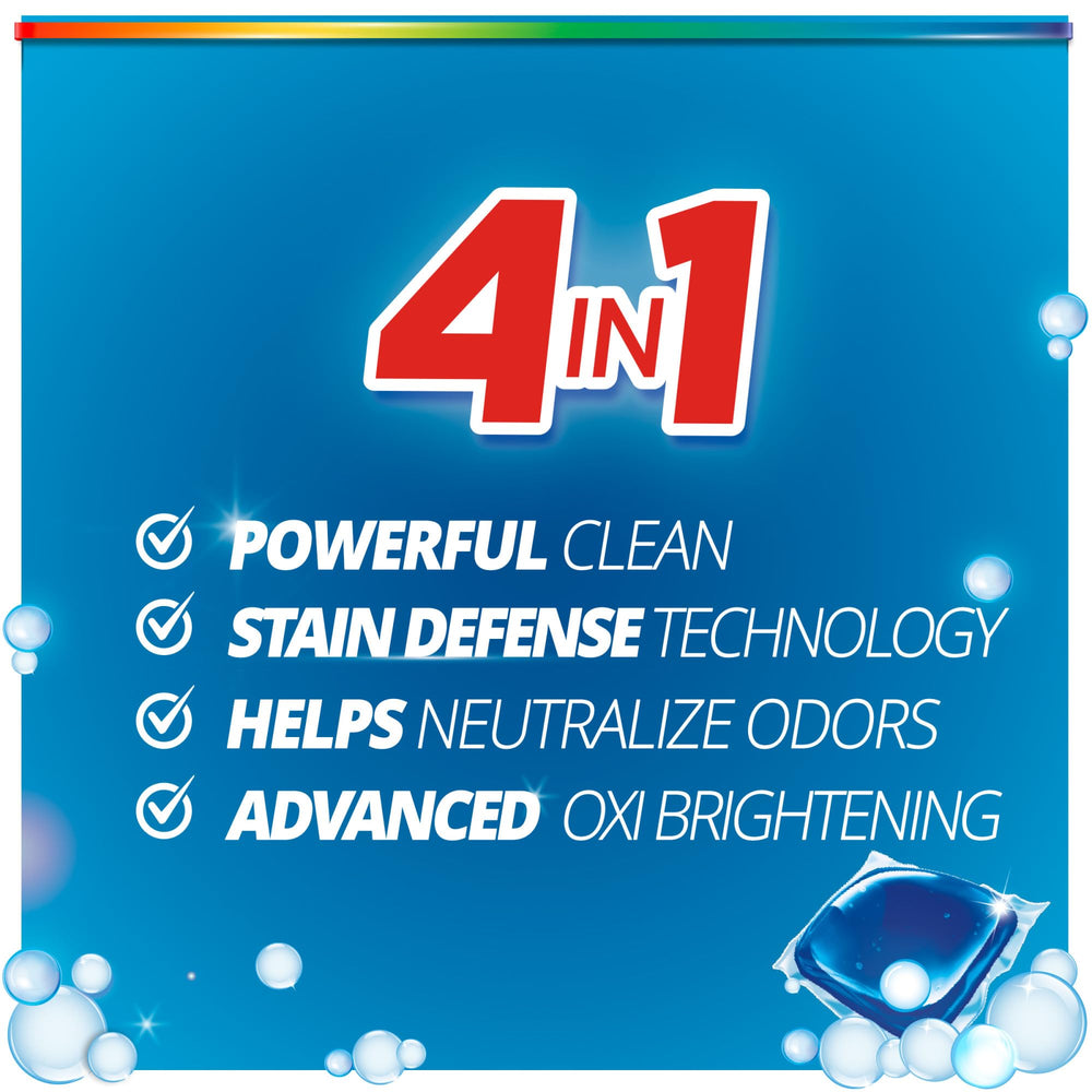 Purex Advanced Oxi Pacs dissolving in wash delivering thorough stain removal